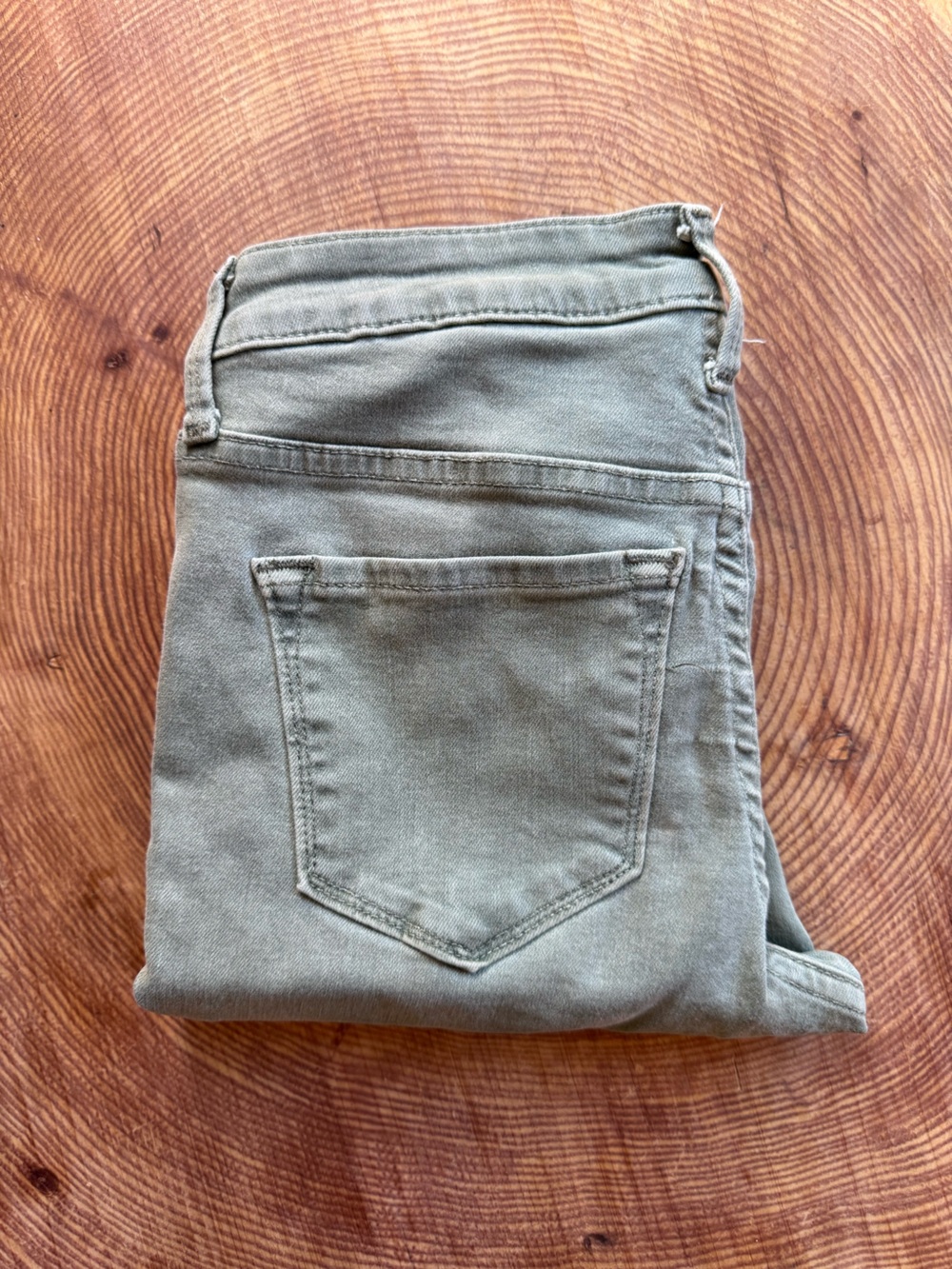 Old Navy Rockstar Mid-Rise Green Skinny Jeans - Size 0